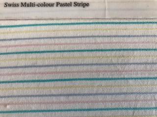 Swiss 100% Cotton Voile - Multicolour Pastel Stripe - FVOILEMULTI STRIPE