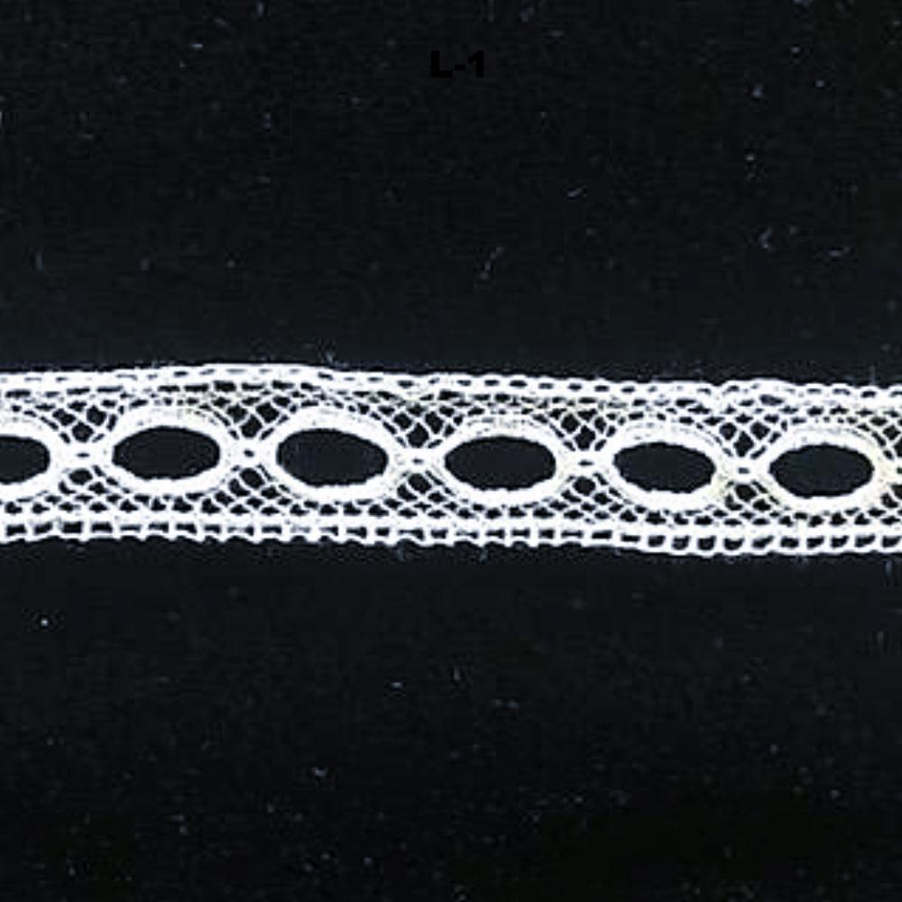 L-1 White, Ivory and Ecru - Lace Beading Plain.