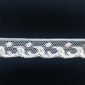 L-19 White, Ivory and Ecru - Lace Edging - 18mm.