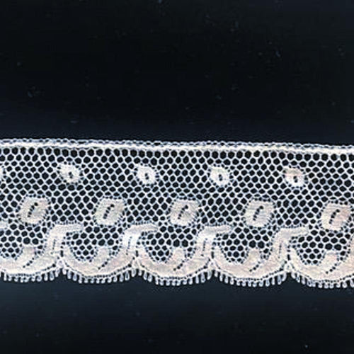 L-20 White, Ivory and Ecru - Lace Edging - 38mm.