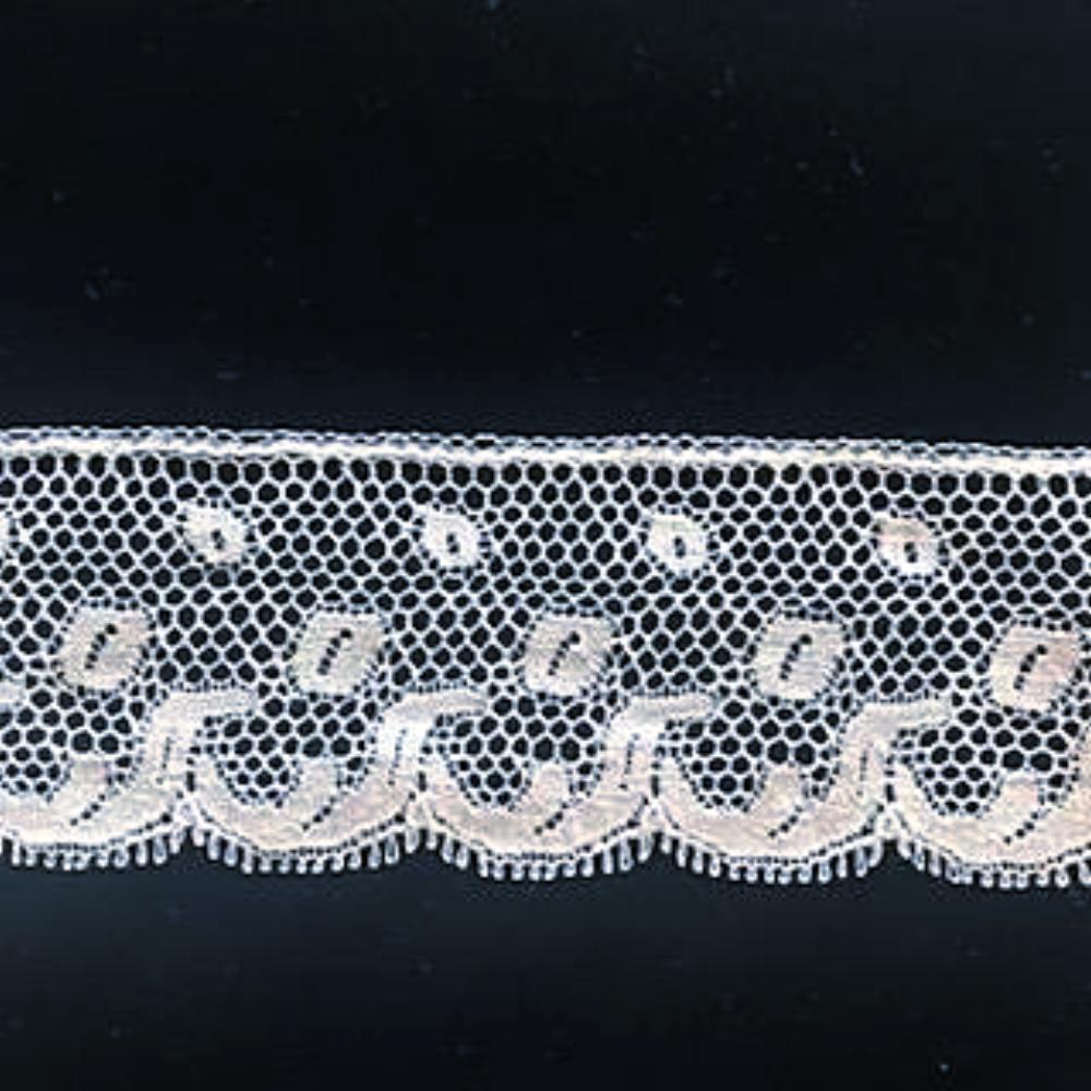 L-20 White, Ivory and Ecru - Lace Edging - 38mm.