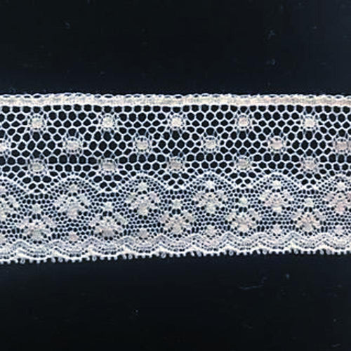L-45 White - Lace Edging - 40mm Angel Lace Design.