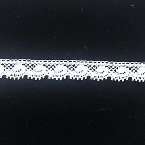L-51 White - Lace Edging - 8mm.