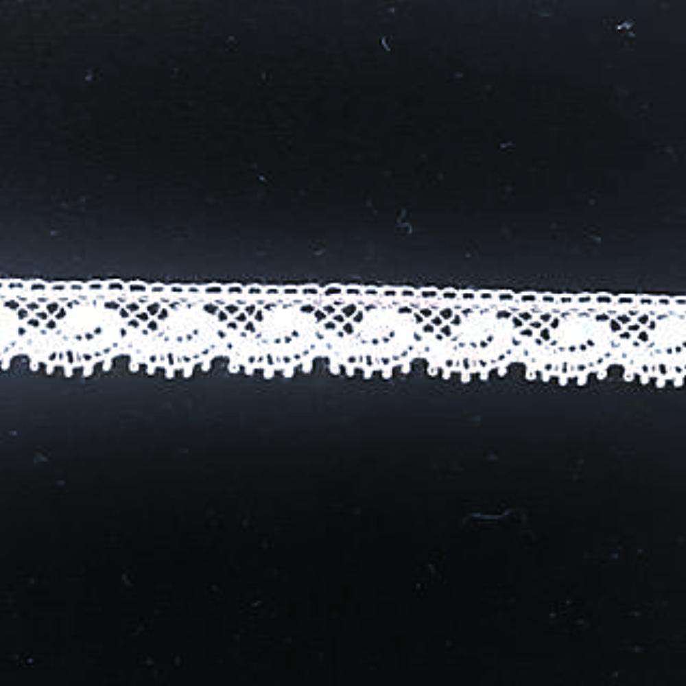 L-51 White - Lace Edging - 8mm.