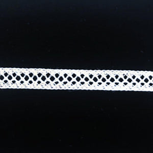 L-53 White, Ivory and Ecru - Lace Insertion - 10mm Criss Cross Design.