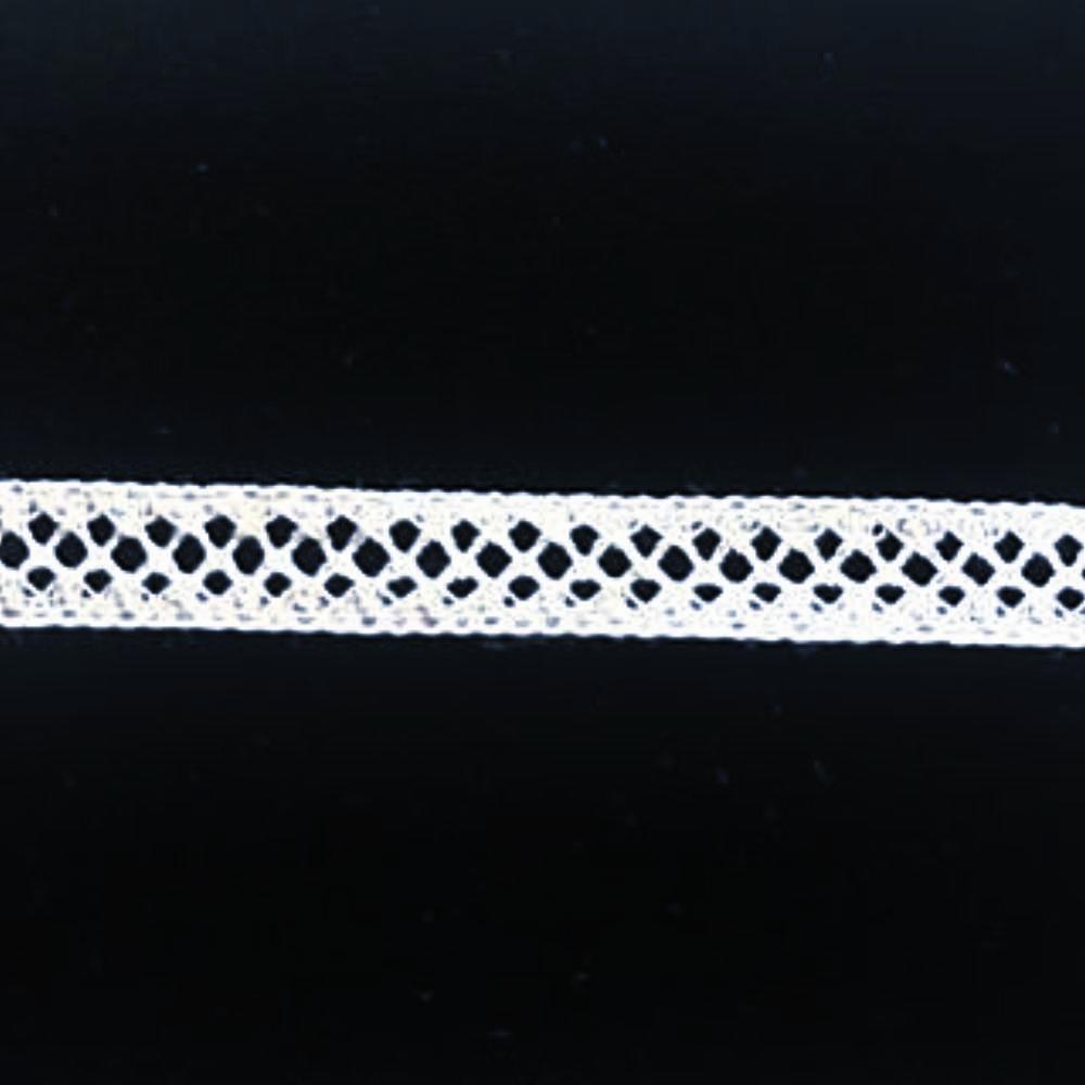 L-53 White, Ivory and Ecru - Lace Insertion - 10mm Criss Cross Design.