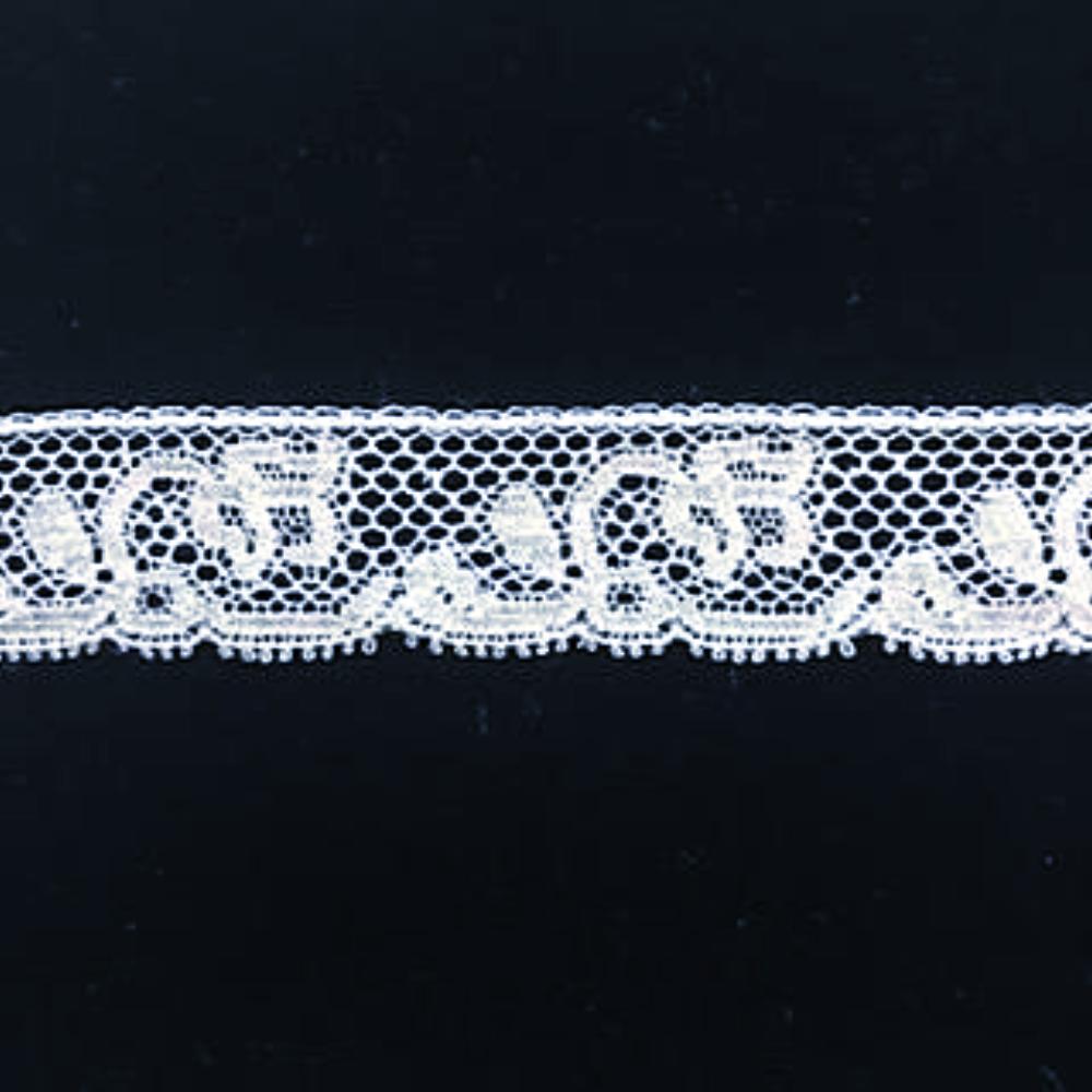 L-112 White - Lace Edging - 20mm Rose Edging