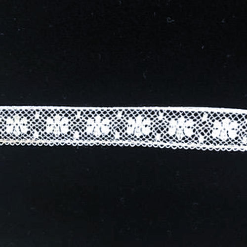 L-117N White and Ecru - Lace Insertion - 10mm Original Bow Design.