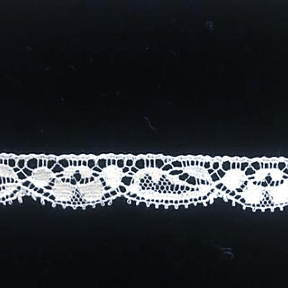 L-102 White and Ivory - Lace Edging - 12mm Antique Style