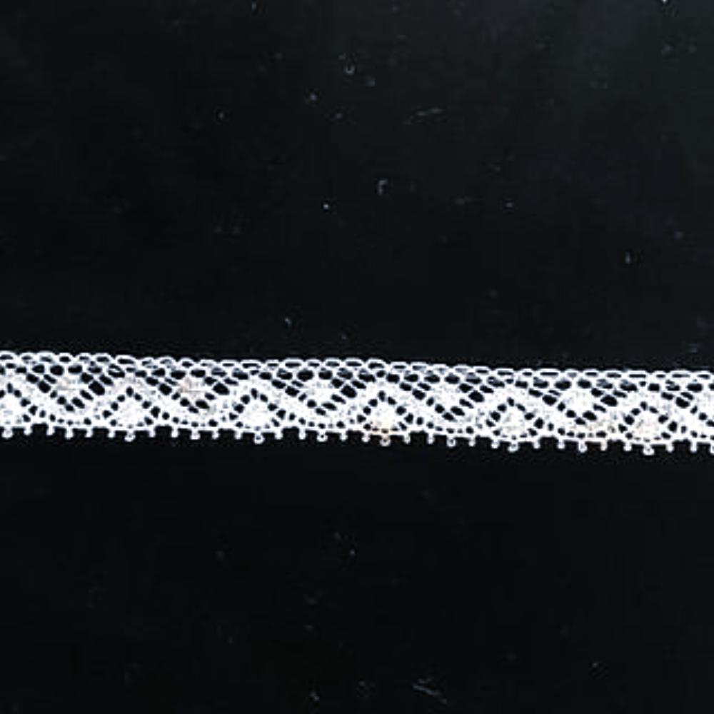 L-186 White - Lace Edging - 8mm