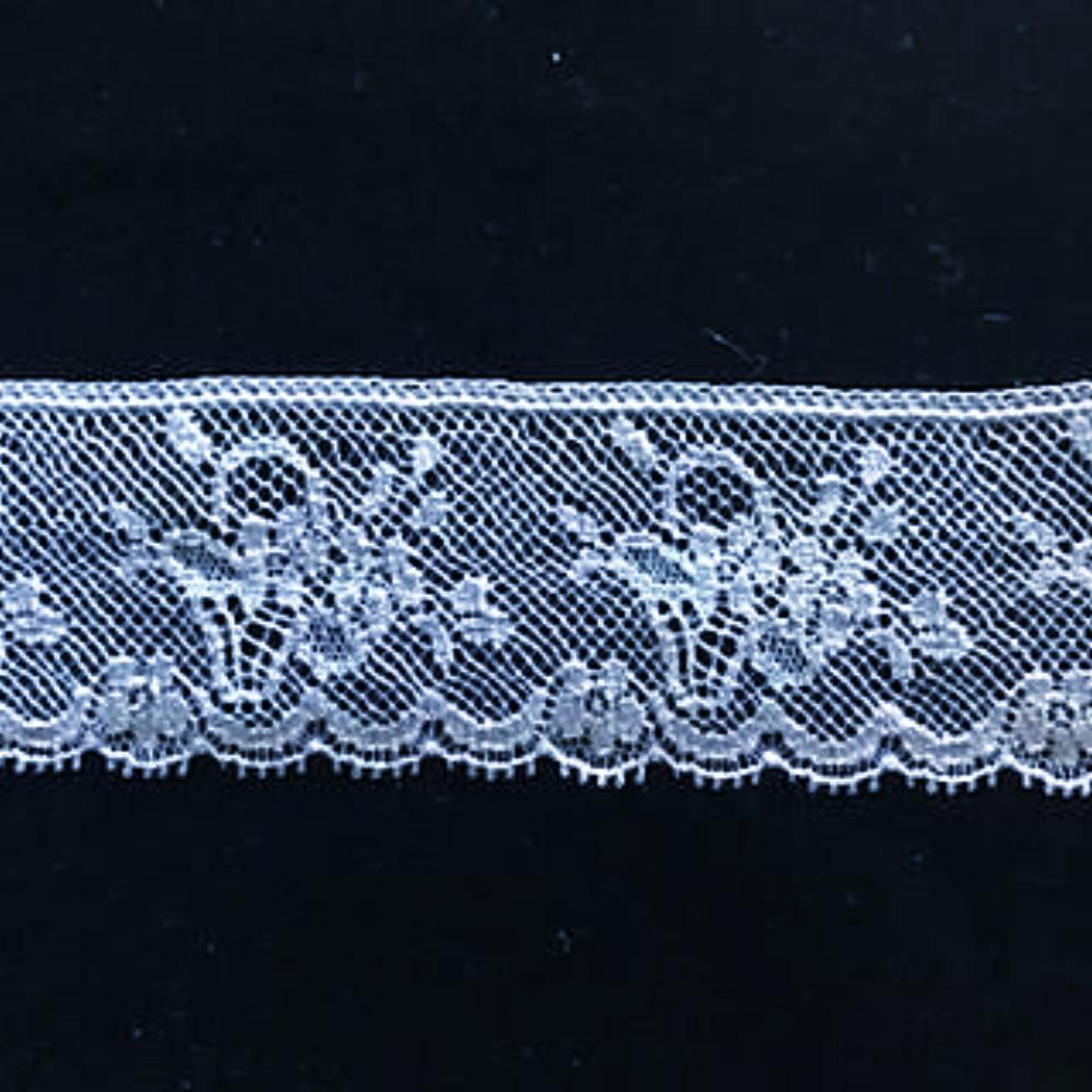 L-337 White - Lace Insertion - 50mm Floral Design.