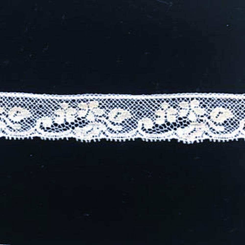 L-632 White - Lace edging - 20mm Small Flower Design.
