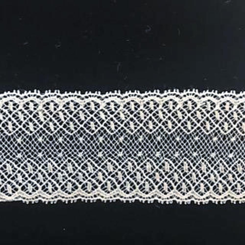 L-30 Ivory - French Cotton Lace - 35mm Galloon