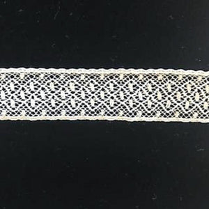 L-32 Ivory - French Cotton Lace - 16mm Insertion.