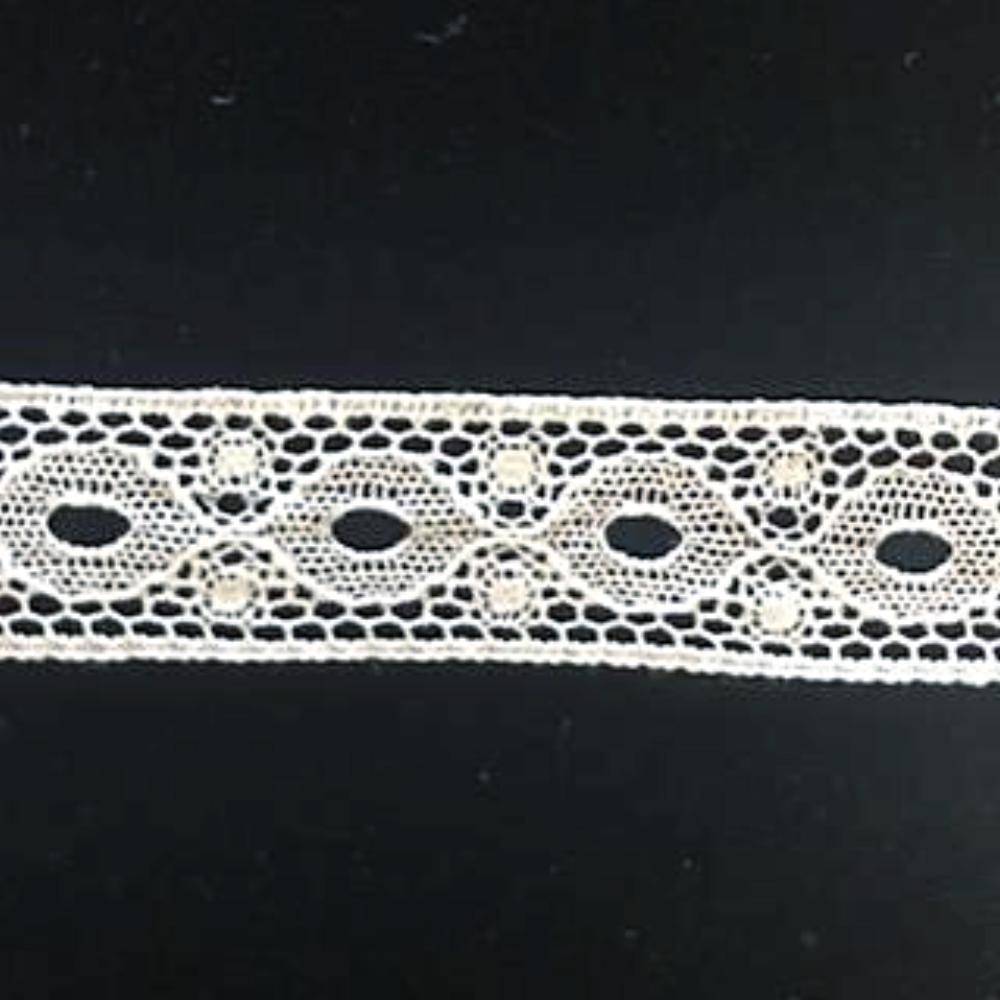 L-42 Ivory - Lace Insertion - 18mm Circular Design.