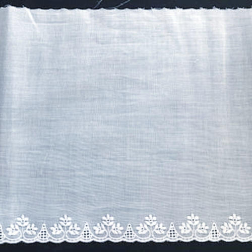 E-44 White - 160mm Embroidered Edging.