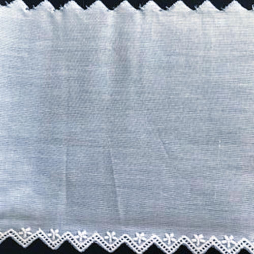 E-75 White and Ivory - 130mm Embroidered Entredeux Edging.
