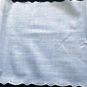 E-89 White - 220mm Embroidered Edging.