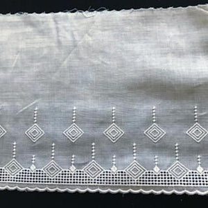 E-97 White - 130mm Embroidered Edging
