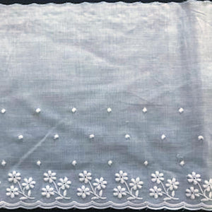 E-103 White - 160mm Embroidered Edging.