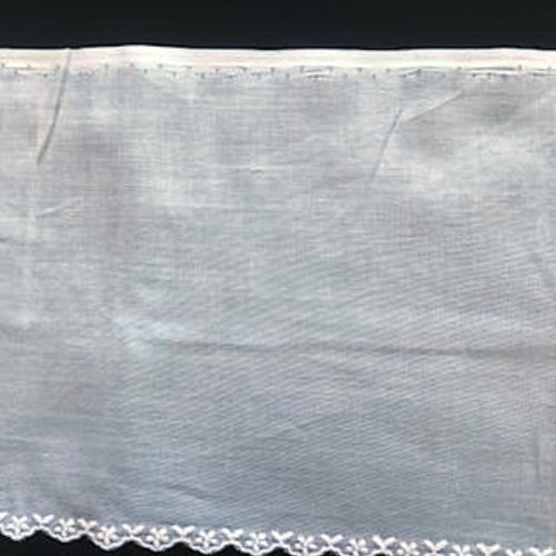 E-107 White and Ivory - 135mm Embroidered Edging.