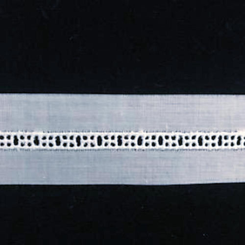 E-211 White, Ivory and Ecru - 4mm Entredeux with Design.