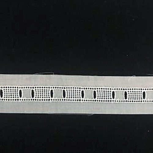 E-14 Ivory - 35mm Beading Entredeux Insertion.