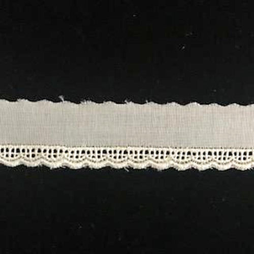 E-84 Ecru - 16mm Embroidered Edging.