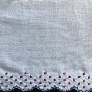 E-27 - 150mm Embroidered Edging - coloured.