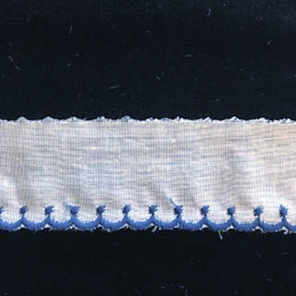 E-29 - coloured - 30mm Embroidered Edging - coloured.
