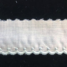 E-29 - coloured - 30mm Embroidered Edging - coloured.