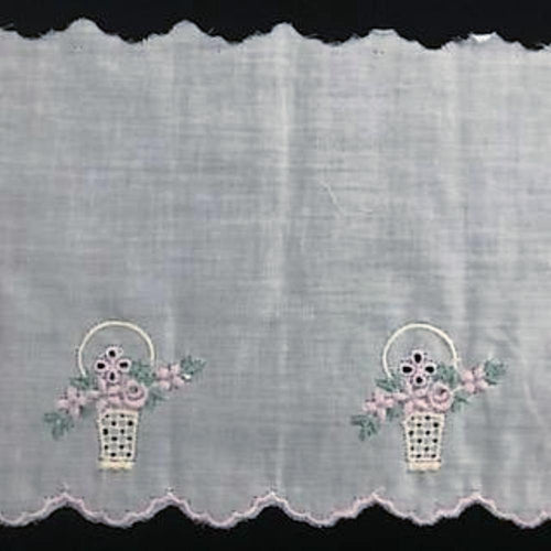 E-63 Triessen Rose - 135mm Embroidered Edging - Basket Design.