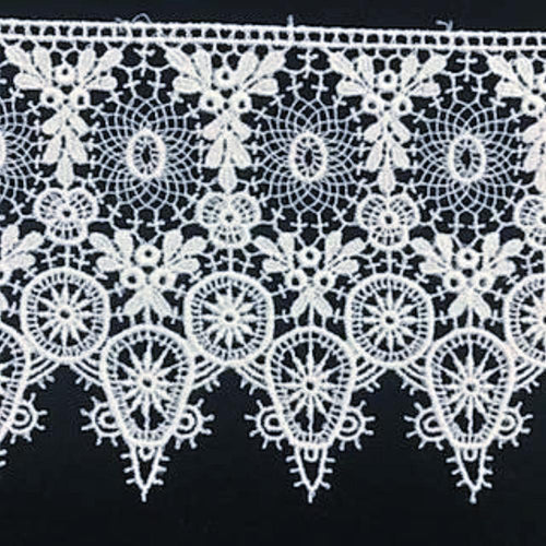 E-703 White - 80mm Swiss Cotton Guipure Edging.