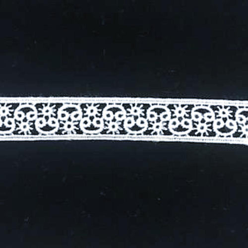 E-709 White - 12mm Swiss Cotton Guipure Insertion.