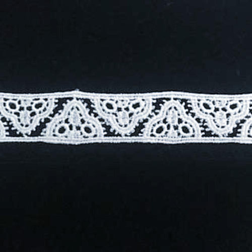E-712 White - 12mm Swiss Cotton Guipure Insertion.