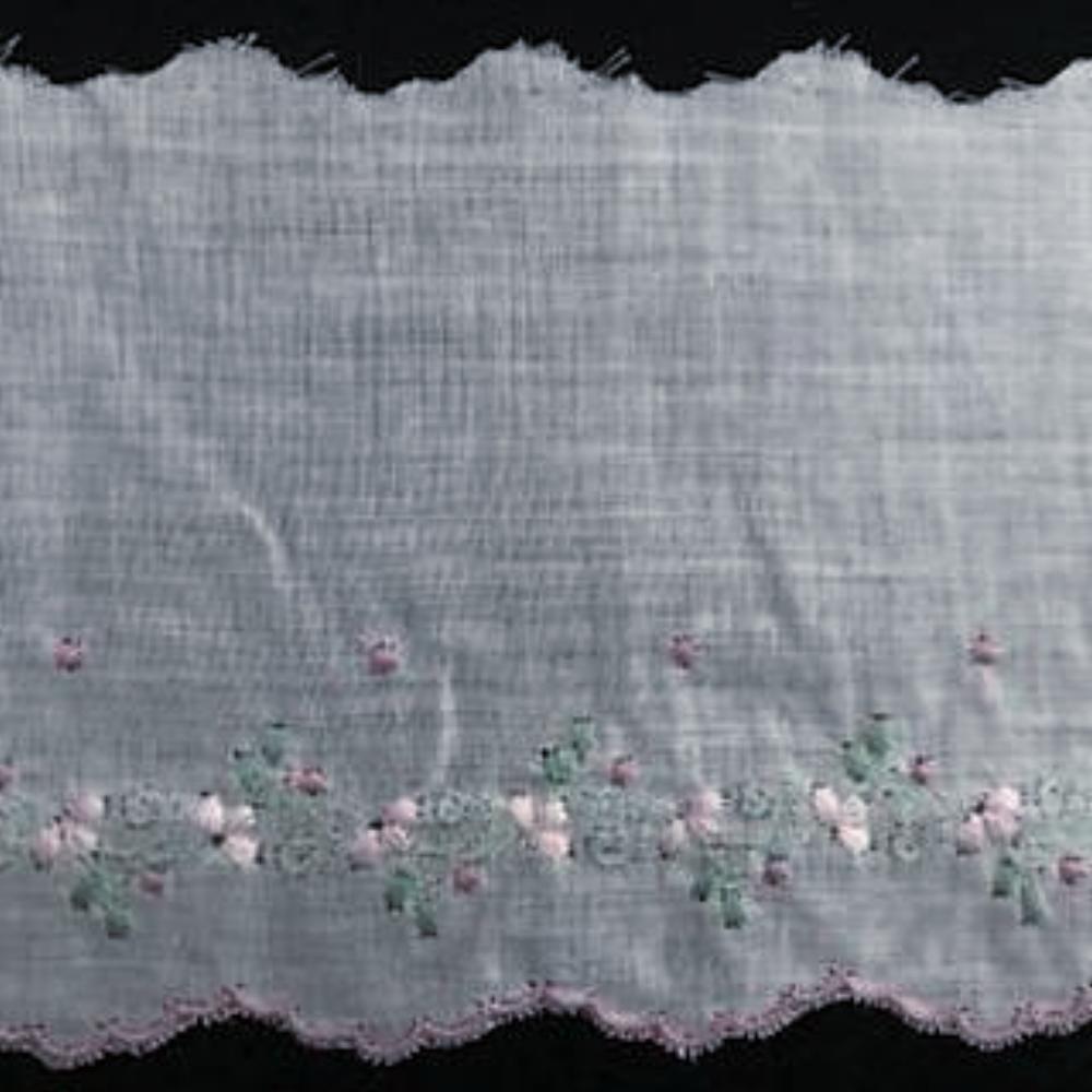 E-149 Triessen Rose - 80mm Coloured Embroidered Edging.