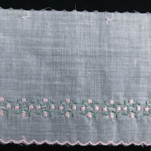 E-157 Pink and Blue - 85mm Embroidered Edging - coloured.