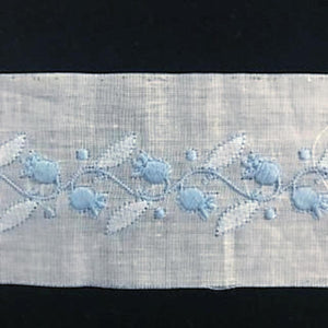 E-912 Blue - 45mm Swiss Cotton Handloom Embroidery