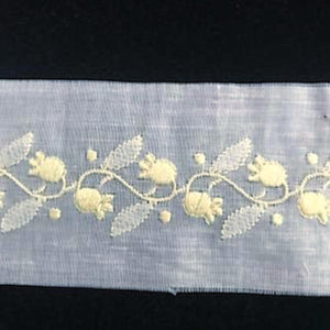 E-912 Yellow - 45mm Swiss Cotton Handloom Embroidery