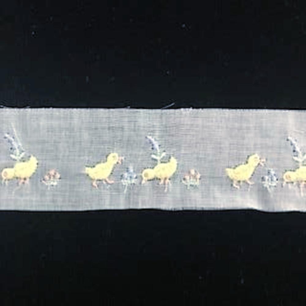 E-410 Yellow - 40mm Swiss Cotton Embroidery 
