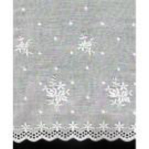 E-610 White - 260mm Embroidered Edging.